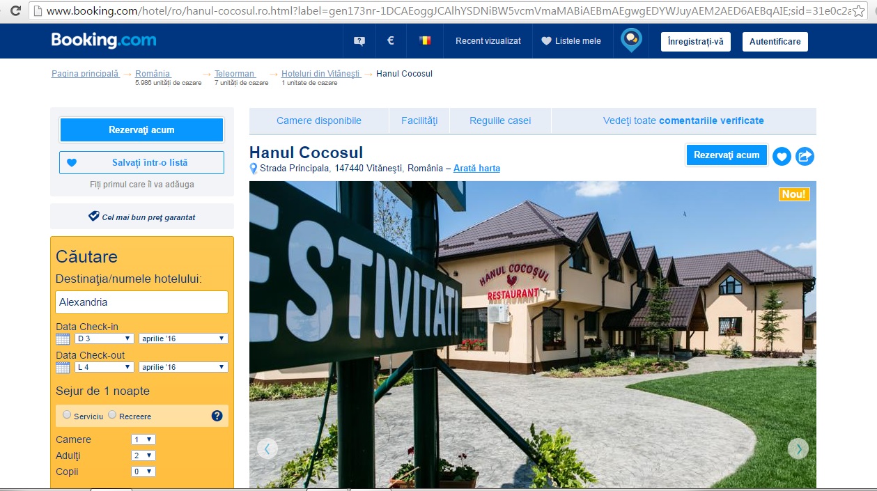 hanul.cocosul.cazare.alexandria.pe.booking